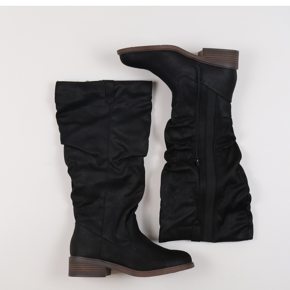 UNR8ED Tall Boots Rowe 2 Black Solid 7.5 W Wide Calf Retail 75